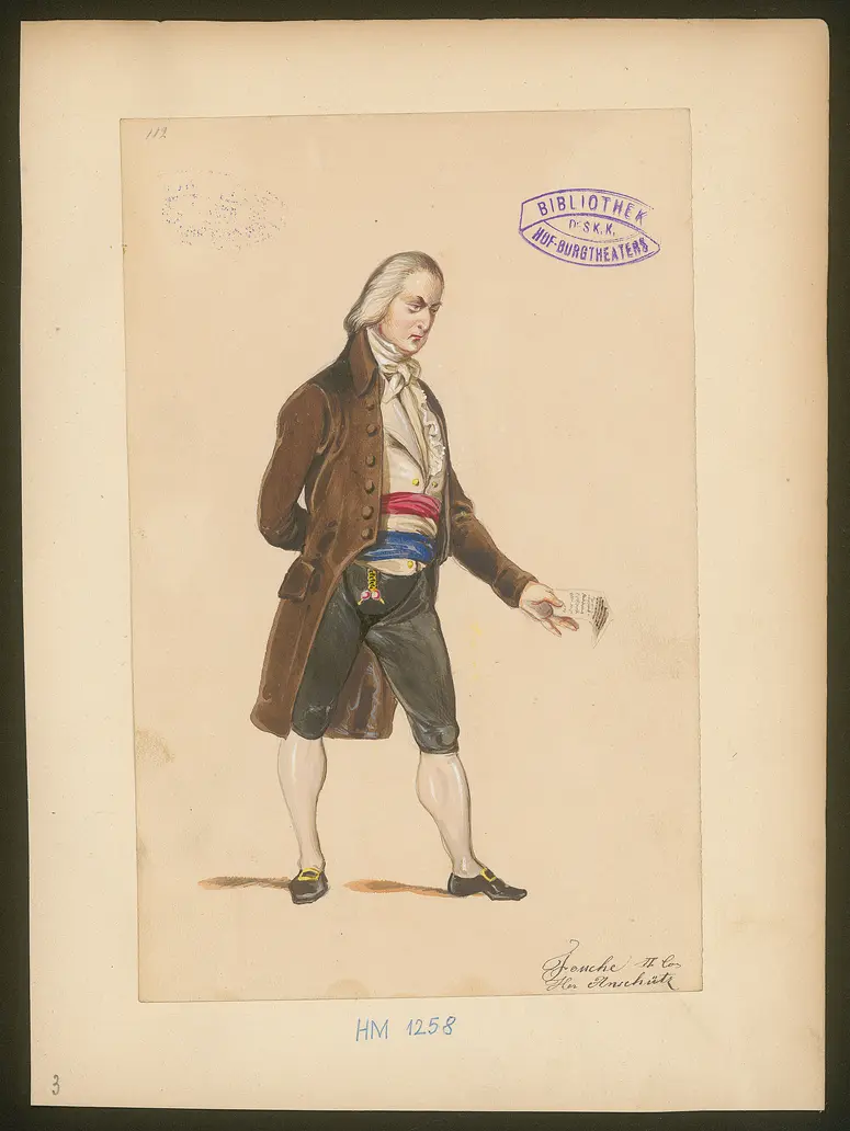 Michel Perrin, der Spion wider Willen, Titel der Serie: Figurinen des k.k. Hof-Burgtheaters