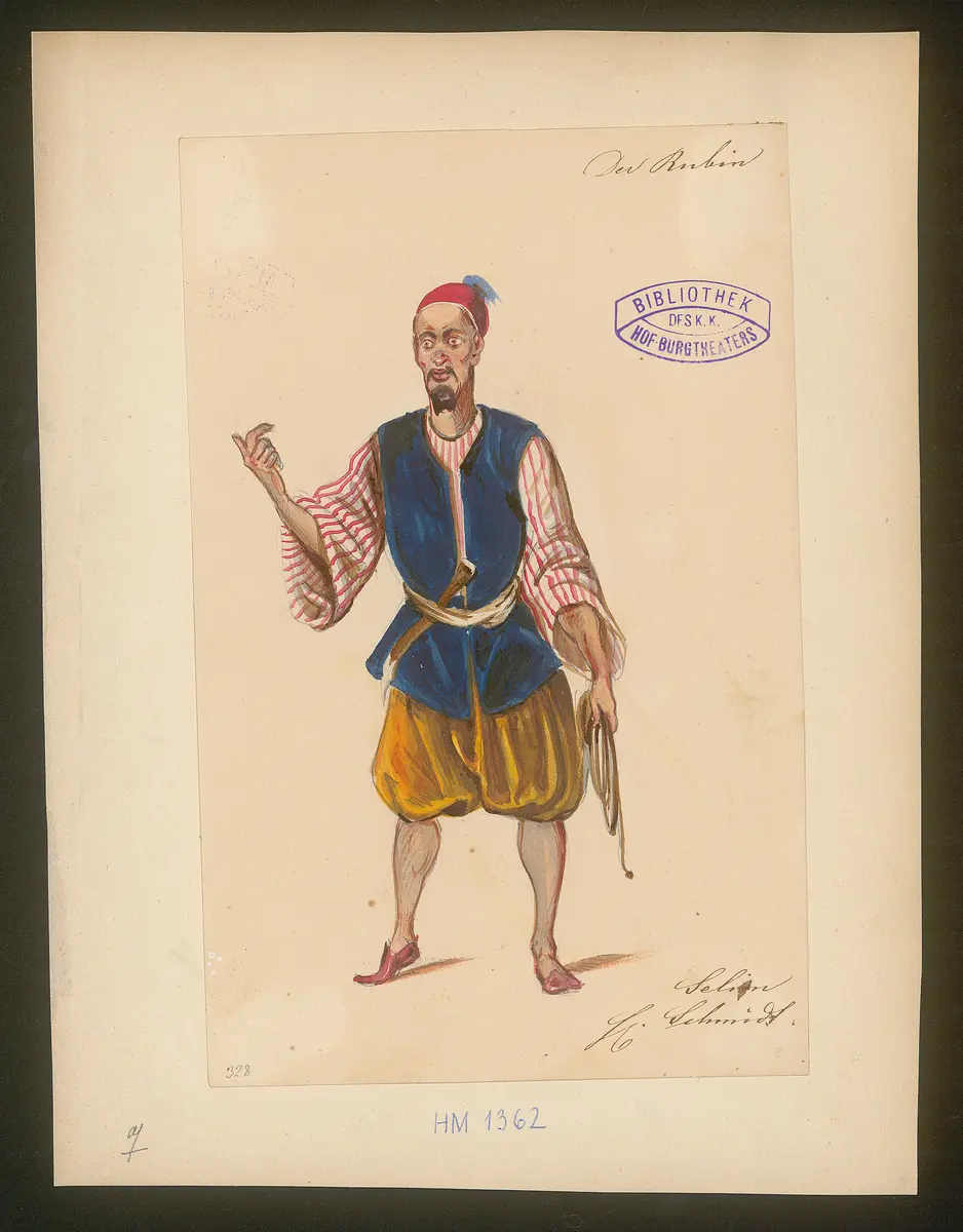 Der Rubin, Titel der Serie: Figurinen des k.k. Hof-Burgtheaters