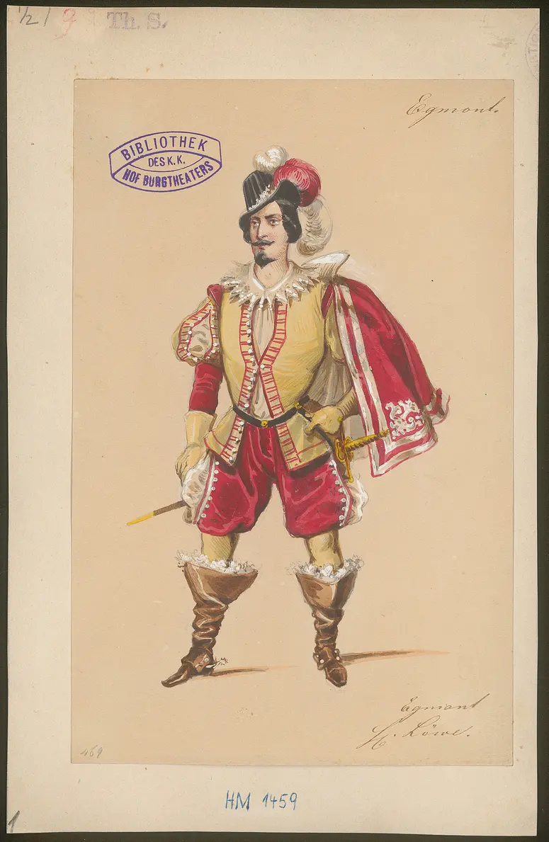 Egmont, Titel der Serie: Figurinen des k.k. Hof-Burgtheaters