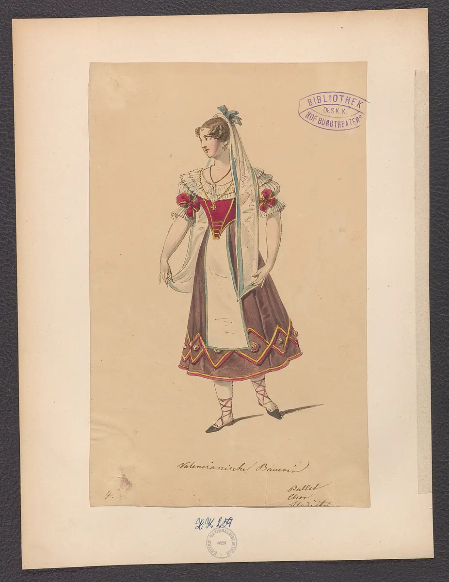 Preciosa, Alternativtitel: Preziosa, Titel der Serie: Figurinen des k.k. Hof-Burgtheaters