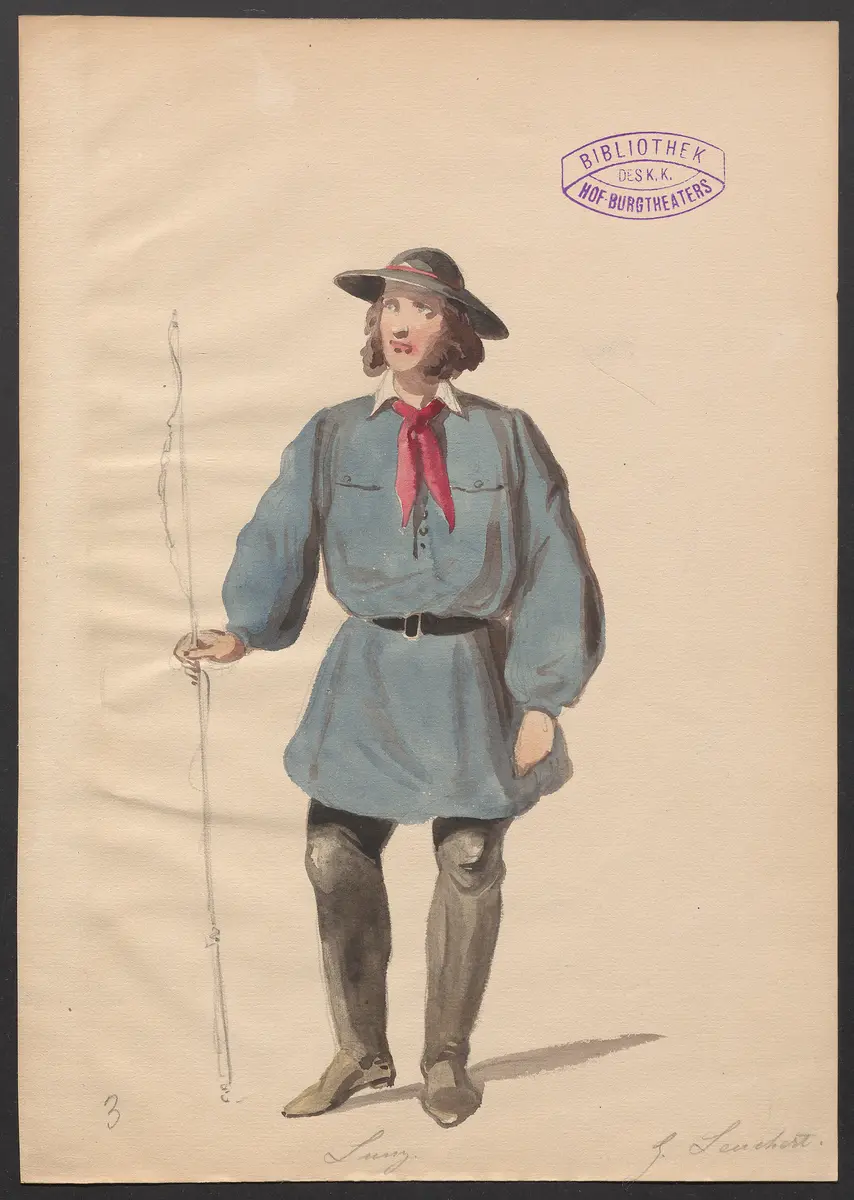 Das Forsthaus, Titel der Serie: Figurinen des k.k. Hof-Burgtheaters