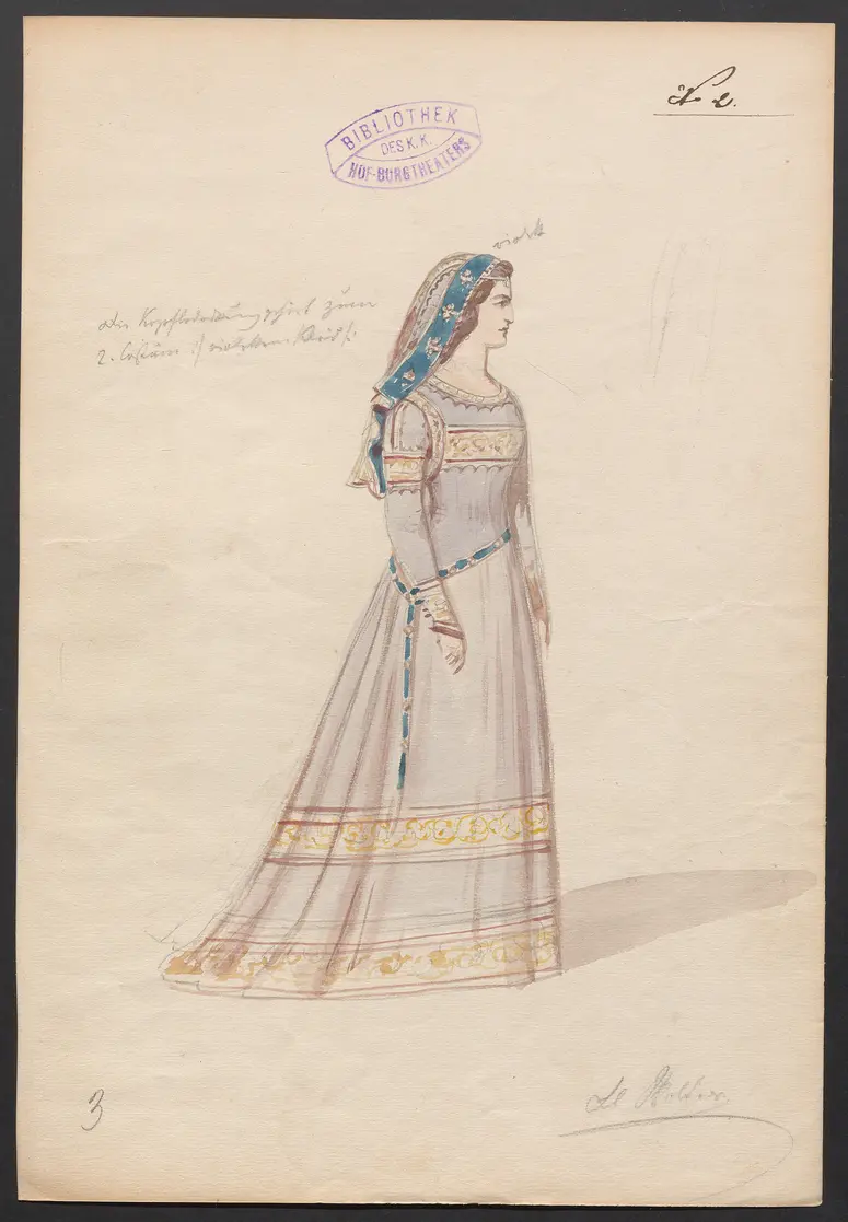 Lady Gloster, Titel der Serie: Figurinen des k.k. Hof-Burgtheaters