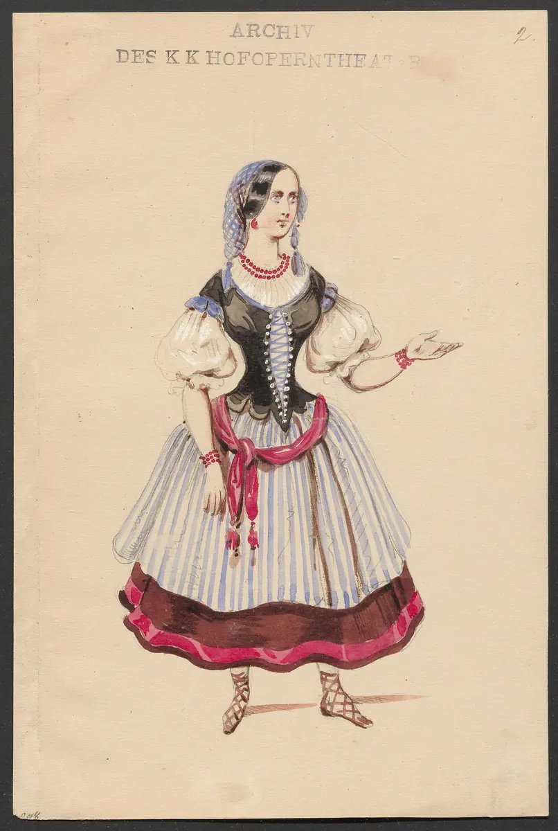 Das Nachtlager in Granada, Titel der Serie: Figurinen des k.k. Hofoperntheaters