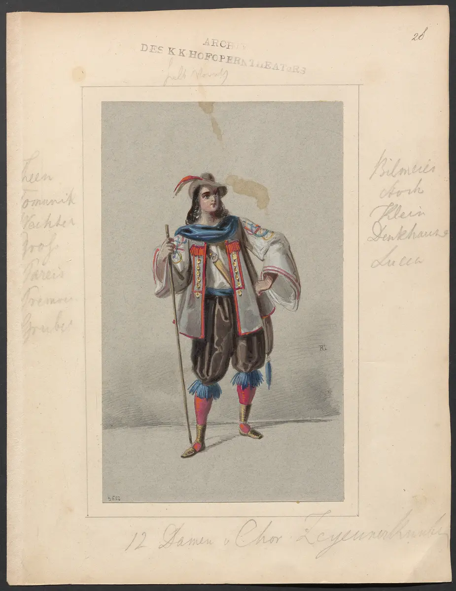 Königin Topas, Originaltitel: La reine Topaze, Titel der Serie: Figurinen des k.k. Hofoperntheaters