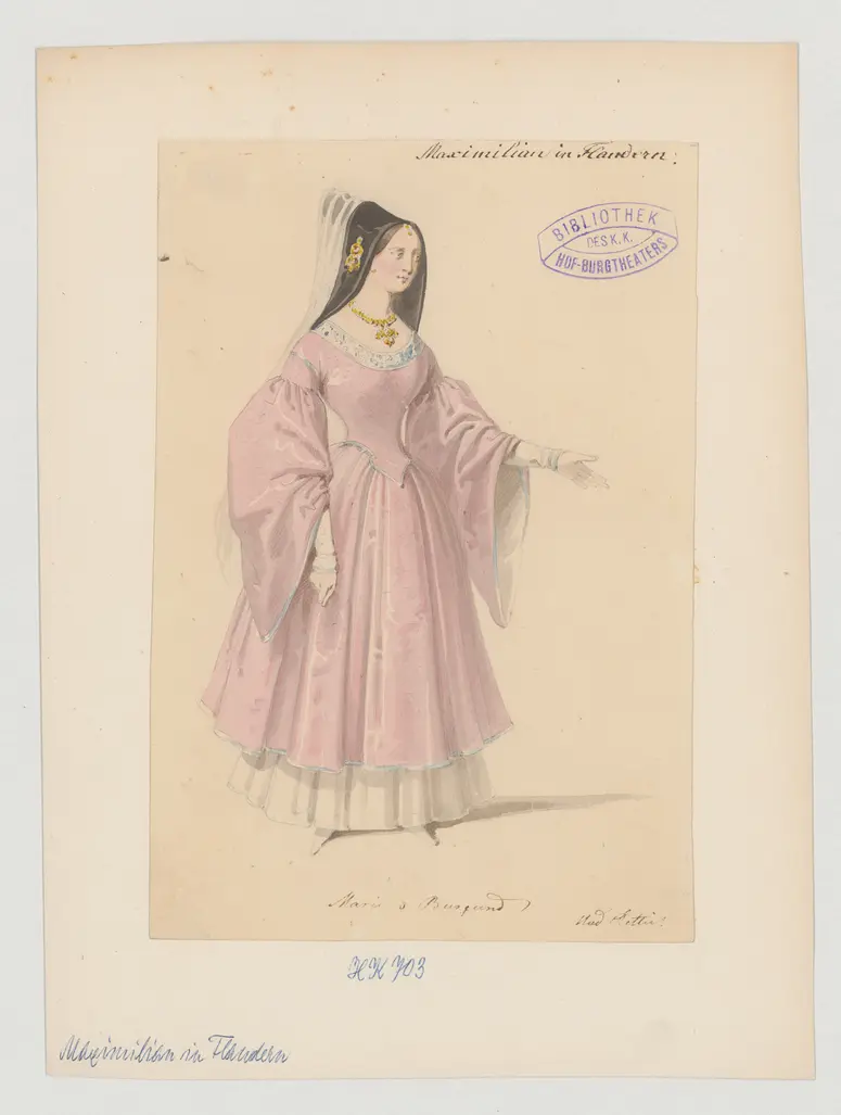 Maximilian in Flandern, Titel der Serie: Figurinen des k.k. Hof-Burgtheaters