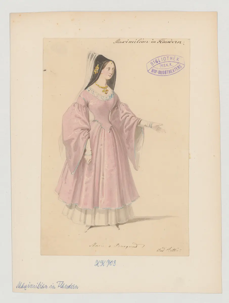 Maximilian in Flandern, Titel der Serie: Figurinen des k.k. Hof-Burgtheaters