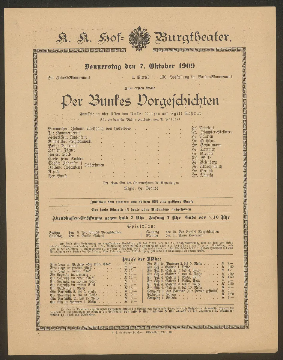 Per Bunkes Vorgeschichten