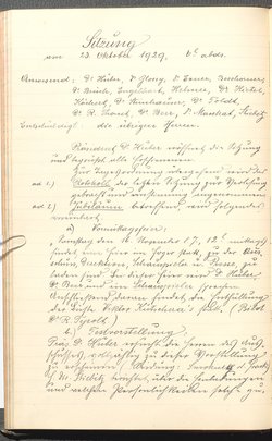 Protokolle der Ausschusssitzungen des Vereines des Deutschen Volkstheaters in Wien