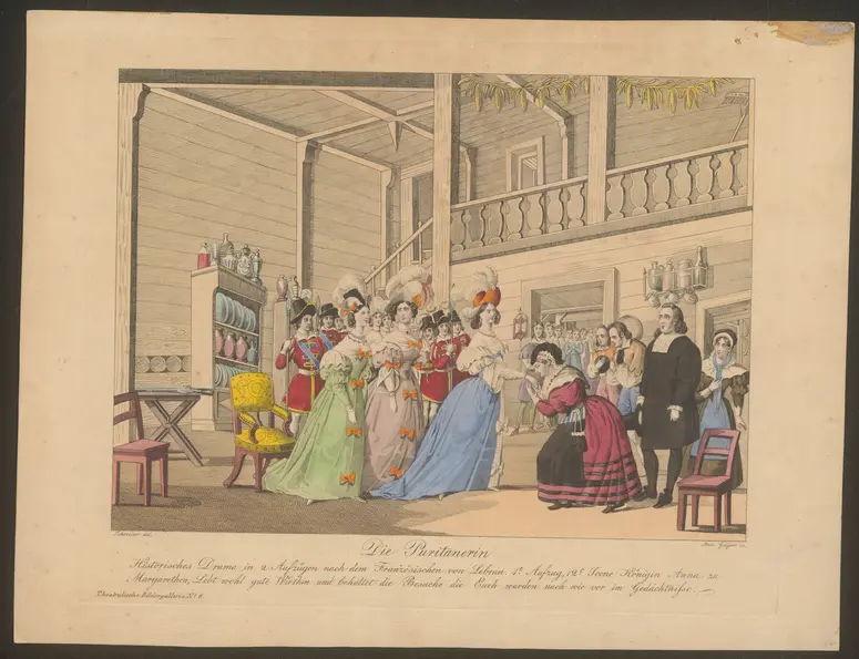 Die Puritanerin, Titel der Serie: Theatralische Bilder-Gallerie, Name der Zeitschrift: Wiener Theaterzeitung