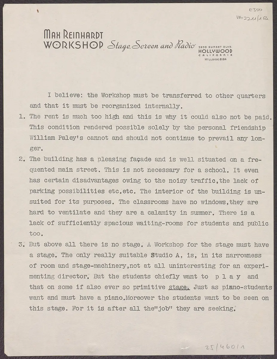 Workshop Hollywood