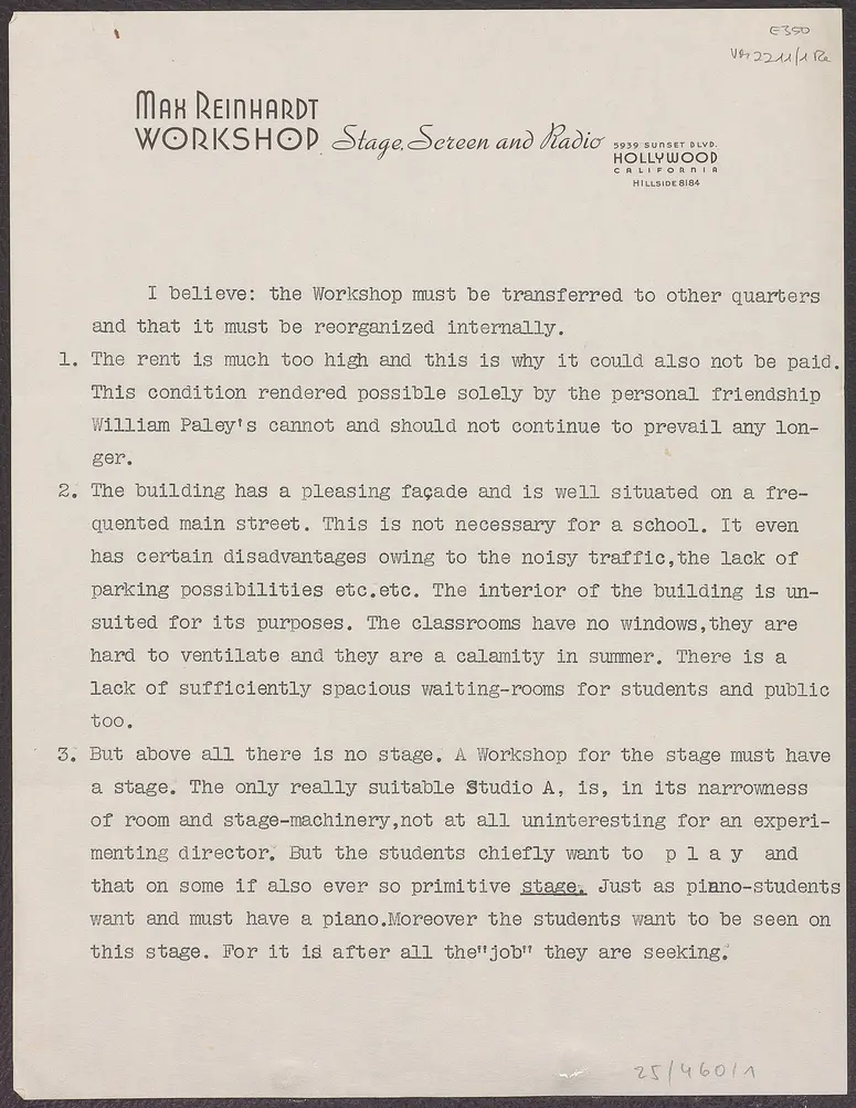 Workshop Hollywood