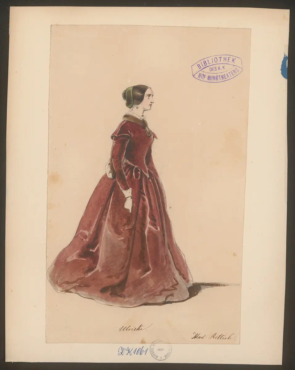 Ulrike, Titel der Serie: Figurinen des k.k. Hof-Burgtheaters