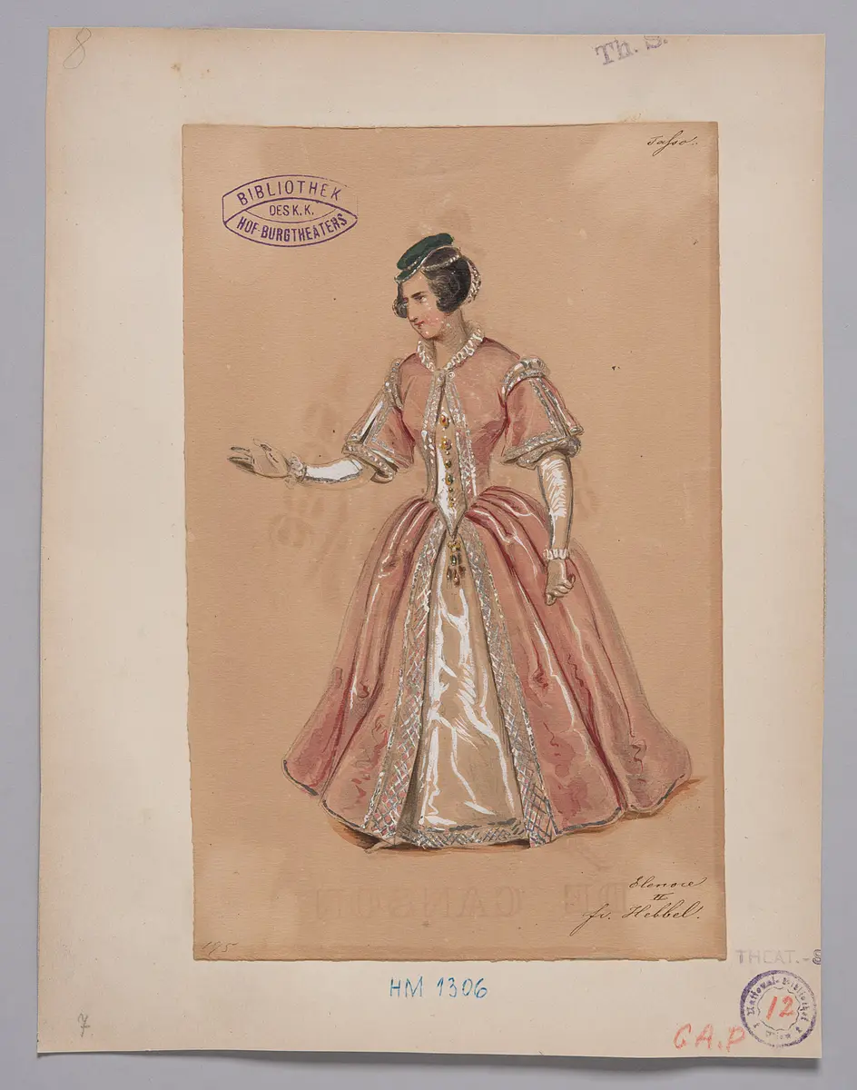 Torquato Tasso, Titel der Serie: Figurinen des k.k. Hof-Burgtheaters