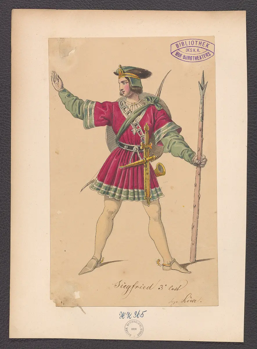 Der Nibelungenhort, Titel der Serie: Figurinen des k.k. Hof-Burgtheaters