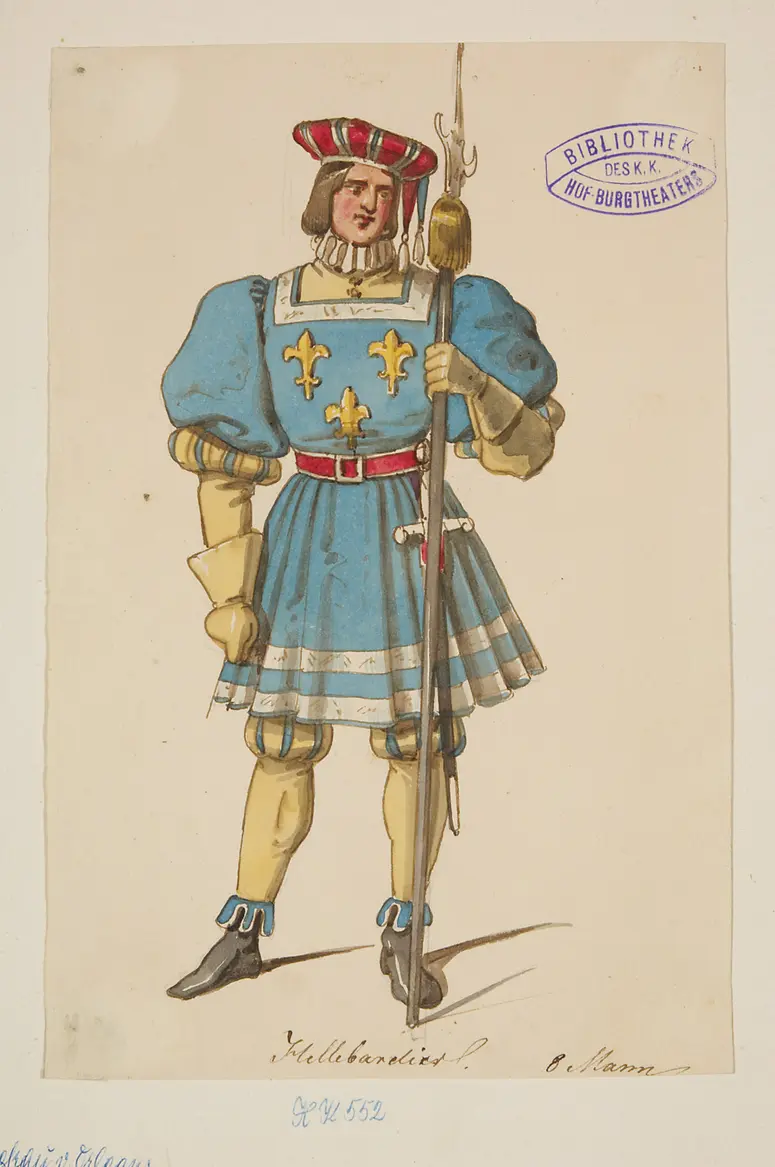 Die Jungfrau von Orleans, Titel der Serie: Figurinen des k.k. Hof-Burgtheaters