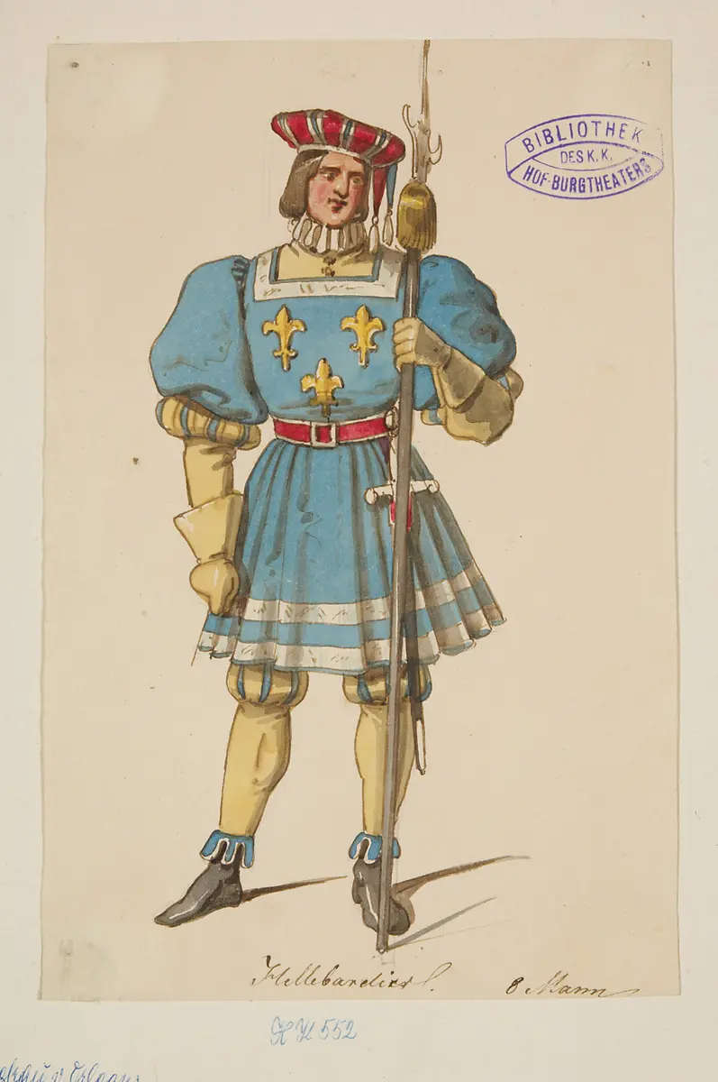 Die Jungfrau von Orleans, Titel der Serie: Figurinen des k.k. Hof-Burgtheaters