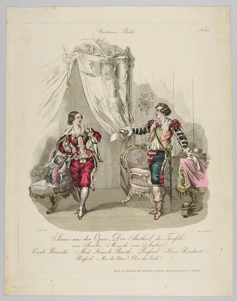 Der Antheil des Teufels, Titel der Serie: Costume-Bild, Name der Zeitschrift: Wiener Theaterzeitung