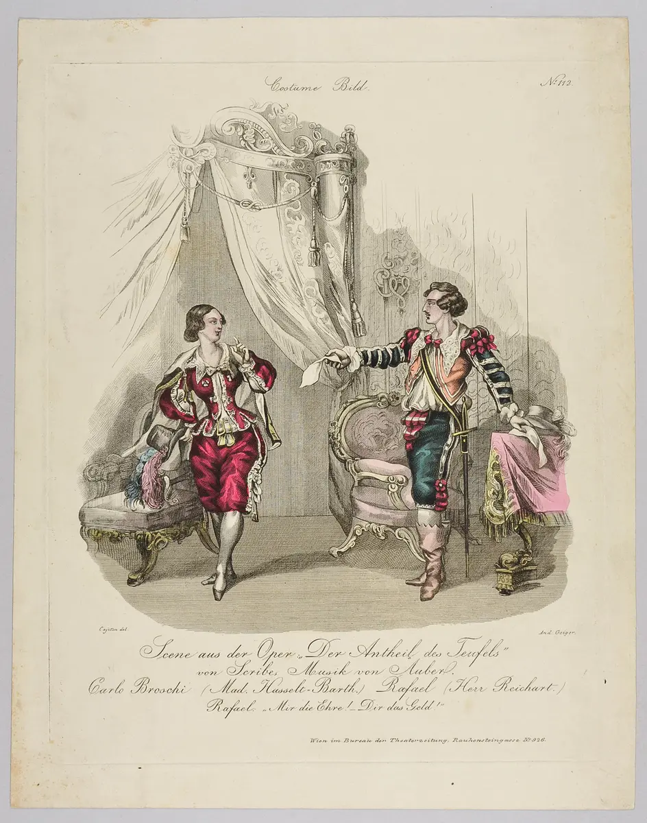 Der Antheil des Teufels, Titel der Serie: Costume-Bild, Name der Zeitschrift: Wiener Theaterzeitung
