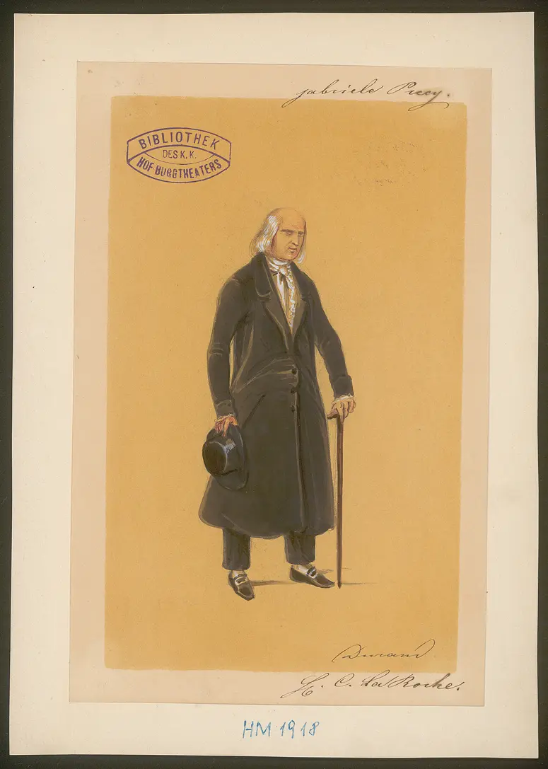 Gabriele von Precy, Titel der Serie: Figurinen des k.k. Hof-Burgtheaters