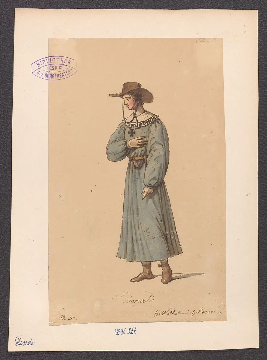 Die Feinde, Titel der Serie: Figurinen des k.k. Hof-Burgtheaters