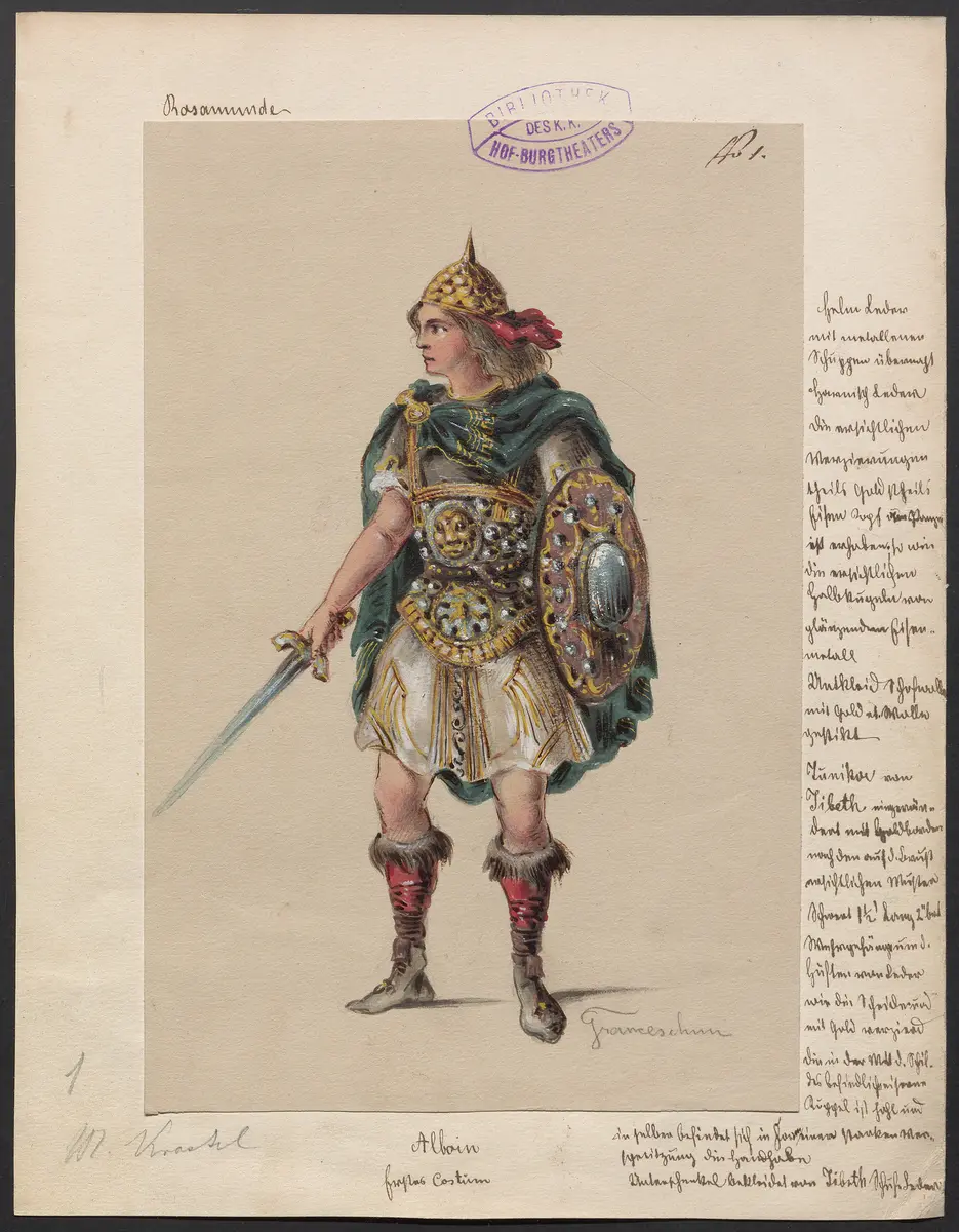 Rosamunde, Titel der Serie: Figurinen des k.k. Hof-Burgtheaters