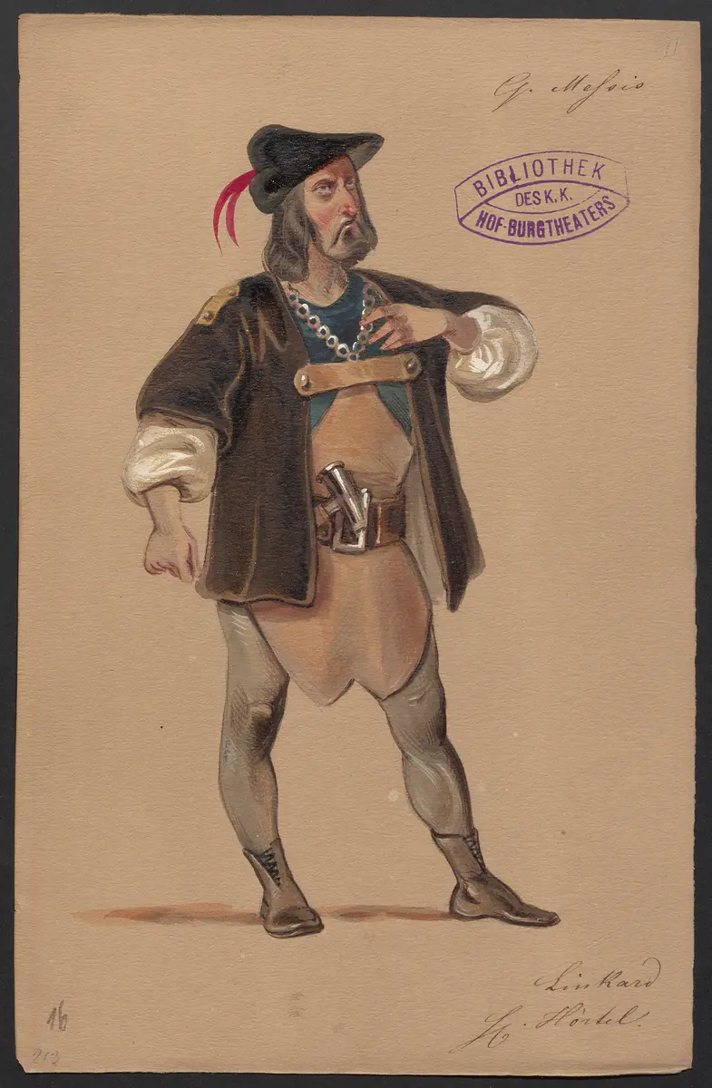 Quentin Messis, Titel der Serie: Figurinen des k.k. Hof-Burgtheaters