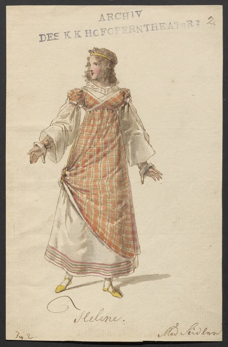 Helene, Titel der Serie: Figurinen des k.k. Hofoperntheaters