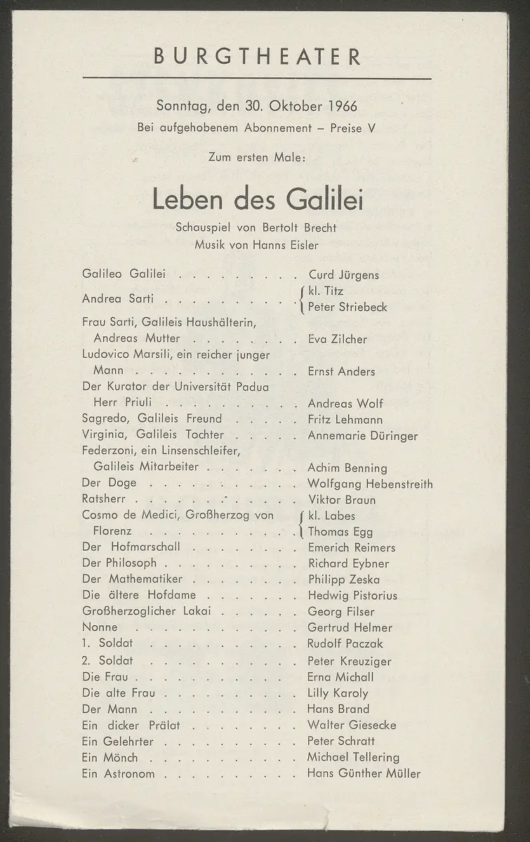 Leben des Galilei