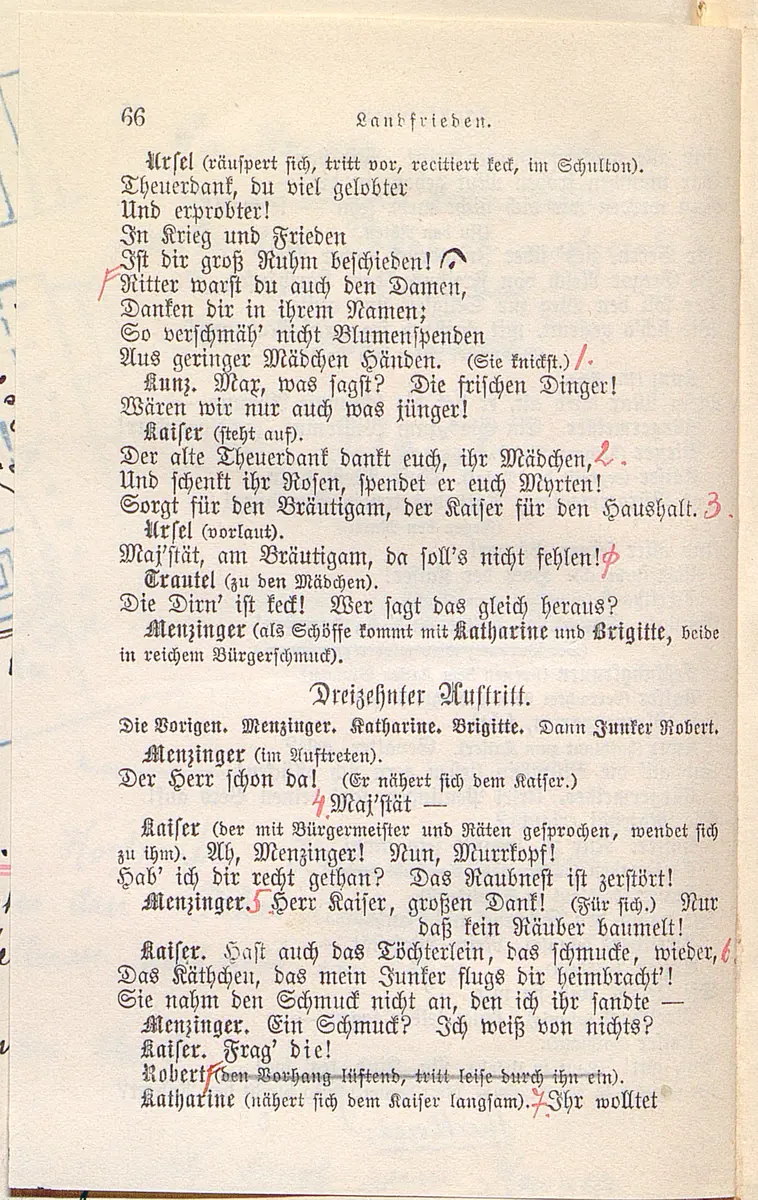 Landfrieden. Deutsche Komödie in drei Aufzügen
