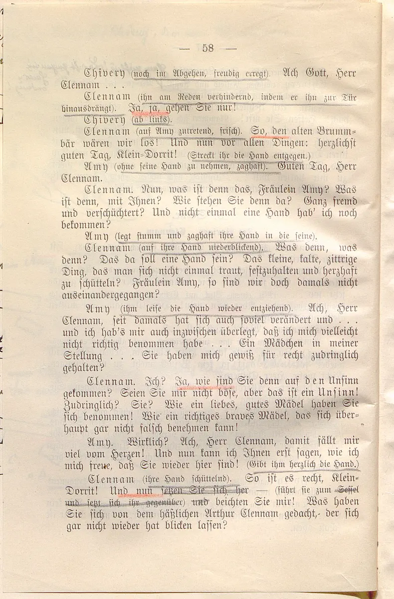 Klein Dorrit. Lustspiel in drei Akten