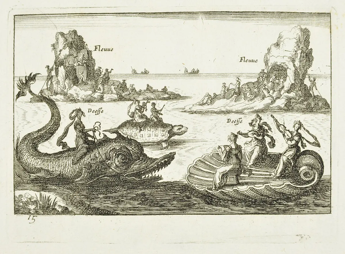 Le Magnifique carousel fait sur le fleuve de l'Arne a Florence pour le marriage de Grande Duc, Inventartitel: Carousel auf dem Arnofluß, Verweis auf Stücktitel: L'Argonautica