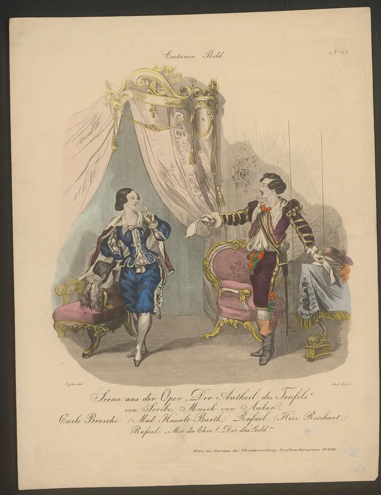 Der Antheil des Teufels, Titel der Serie: Costume-Bild, Name der Zeitschrift: Wiener Theaterzeitung