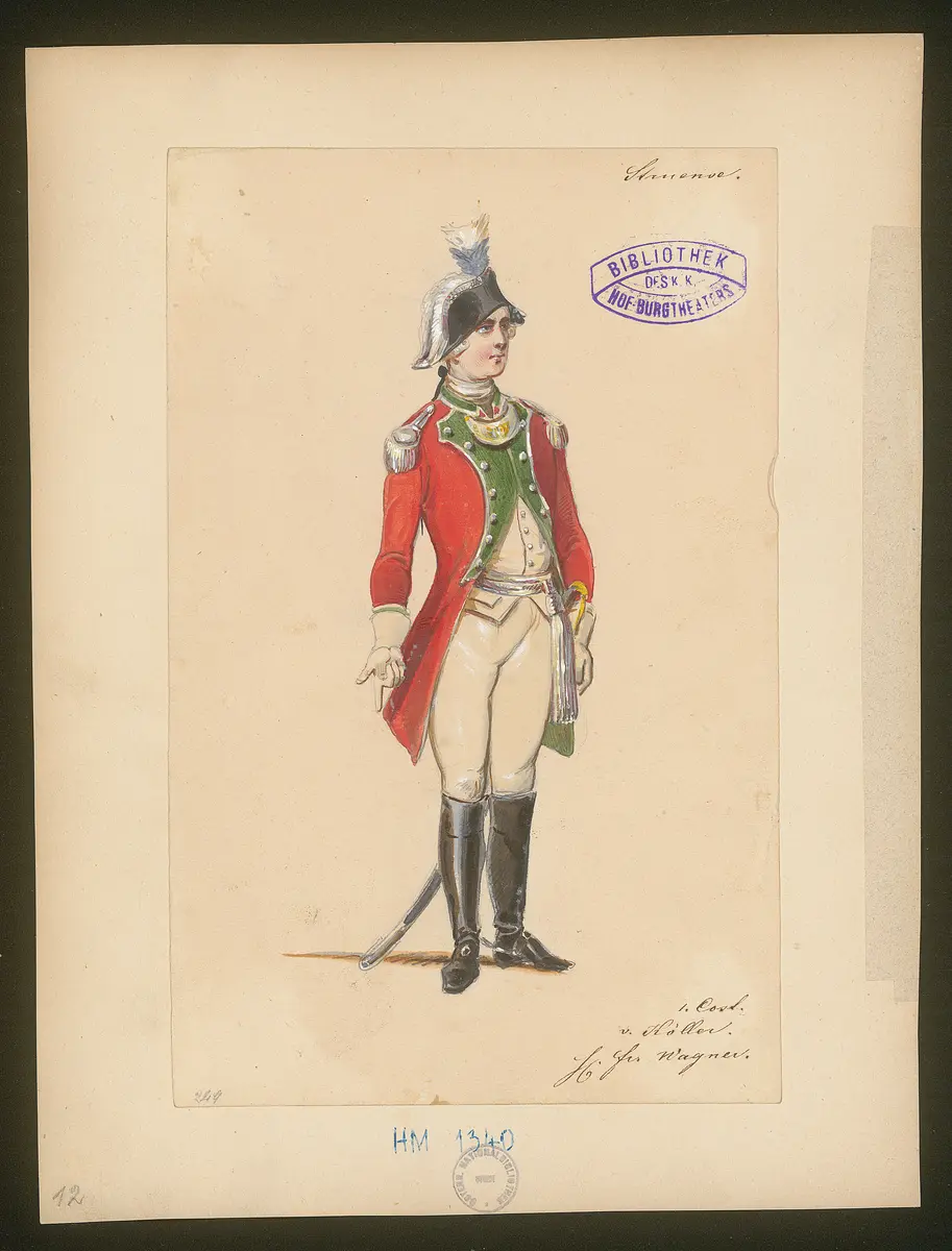 Struensee und die Deutschen in Dänemark, Titel der Serie: Figurinen des k.k. Hof-Burgtheaters