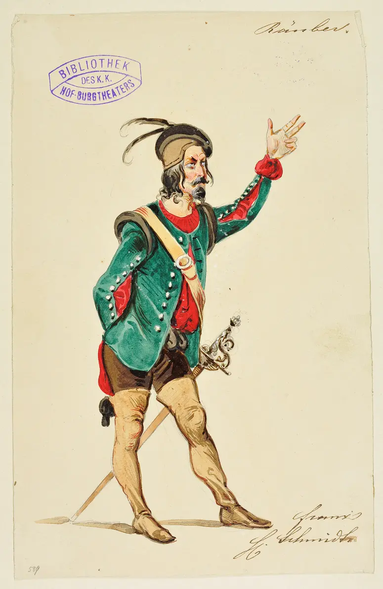 Die Räuber, Titel der Serie: Figurinen des k.k. Hof-Burgtheaters