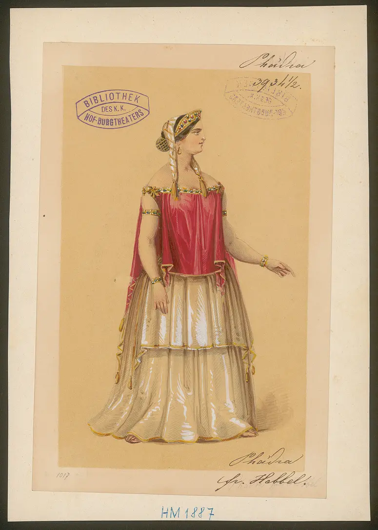 Phädra, Originaltitel: Phèdre, Titel der Serie: Figurinen des k.k. Hof-Burgtheaters