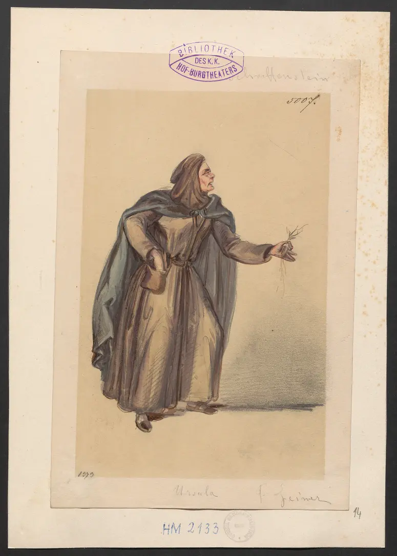 Die Familie Schroffenstein, Alternativtitel: Die Waffenbrüder, Titel der Serie: Figurinen des k.k. Hof-Burgtheaters