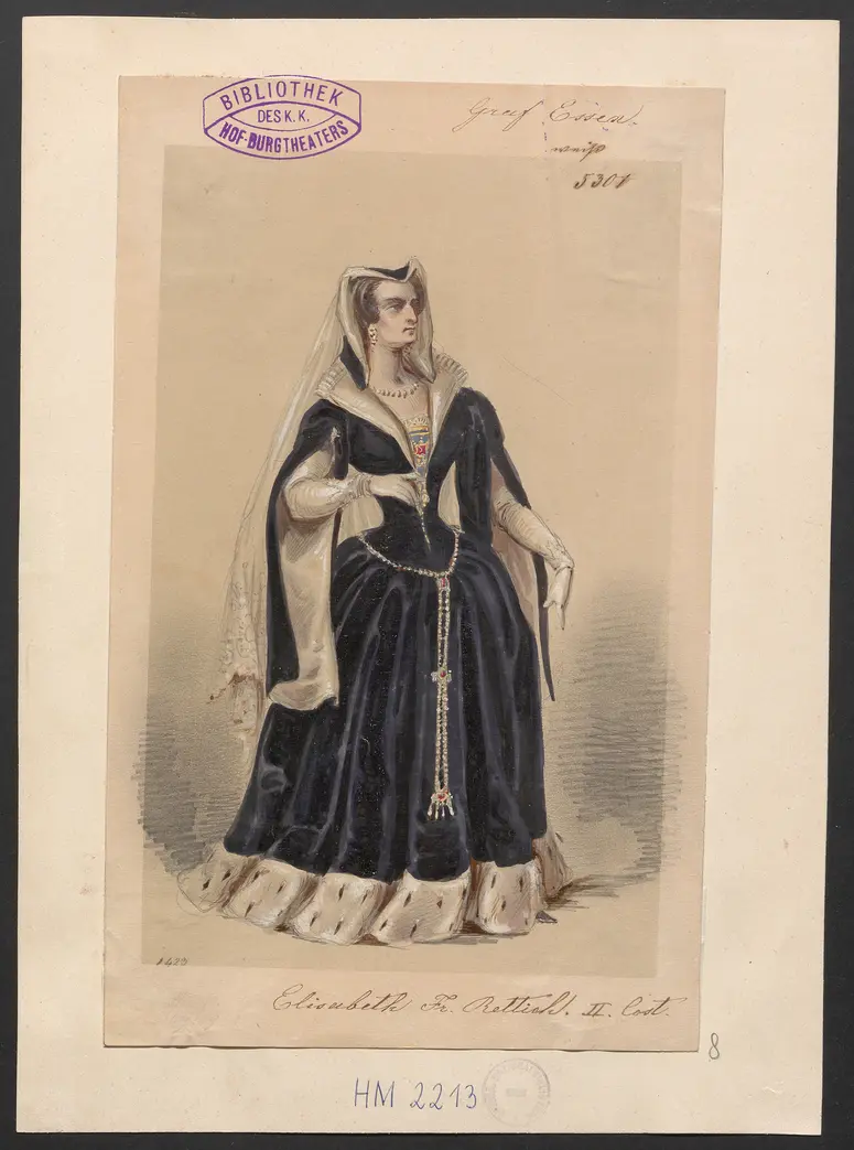 Graf Essex, Titel der Serie: Figurinen des k.k. Hof-Burgtheaters