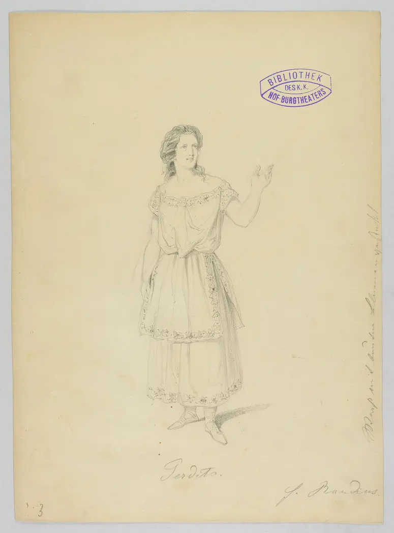 Ein Wintermärchen, Originaltitel: The Winter's Tale, Titel der Serie: Figurinen des k.k. Hof-Burgtheaters