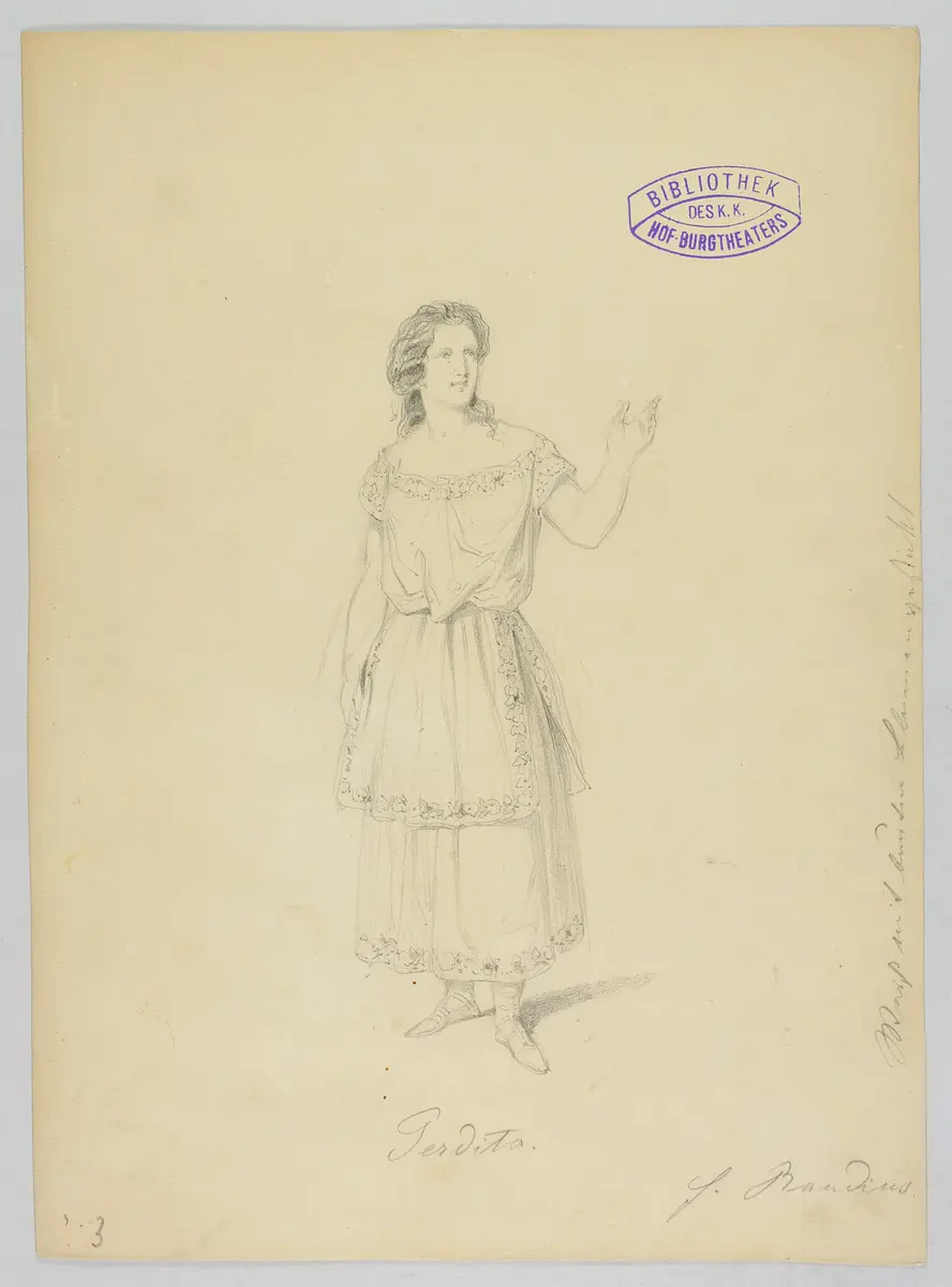 Ein Wintermärchen, Originaltitel: The Winter's Tale, Titel der Serie: Figurinen des k.k. Hof-Burgtheaters