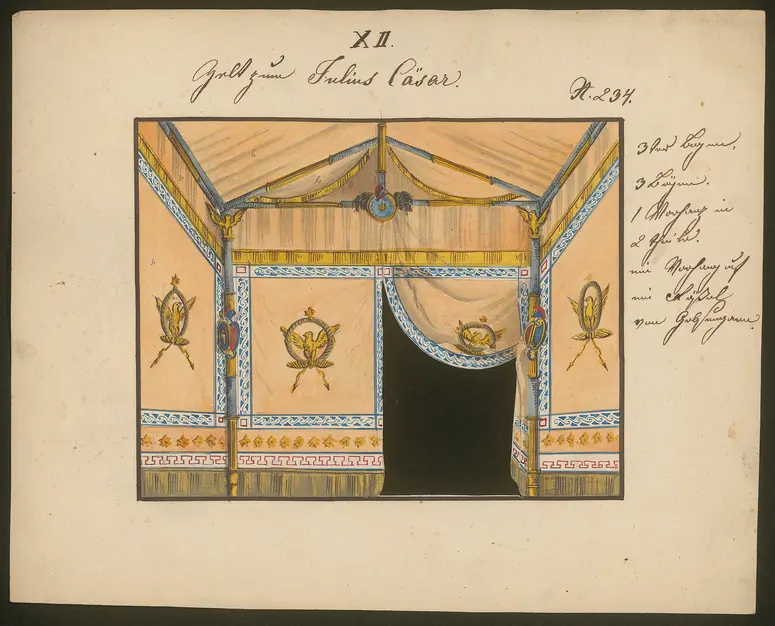 Julius Cäsar, Titel der Serie: Dekorationsfundus der Hoftheater (Altbestand aus der ersten Hälfte des 19. Jh.)
