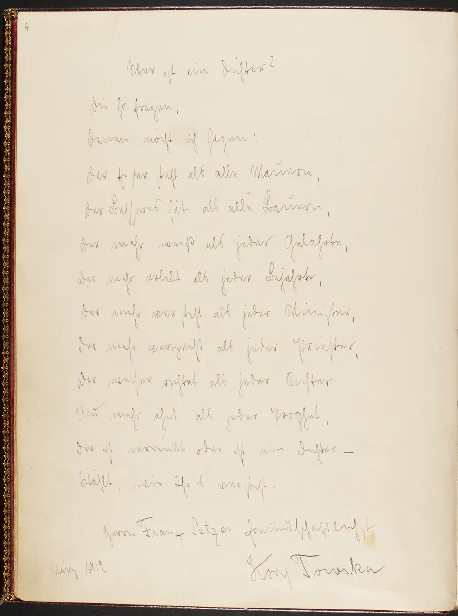 Gästebuch. Atelier Franz-Xaver Setzer, Wien