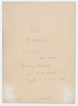 Hermann Romberg, Verweis auf Stücktitel: Der Schwan