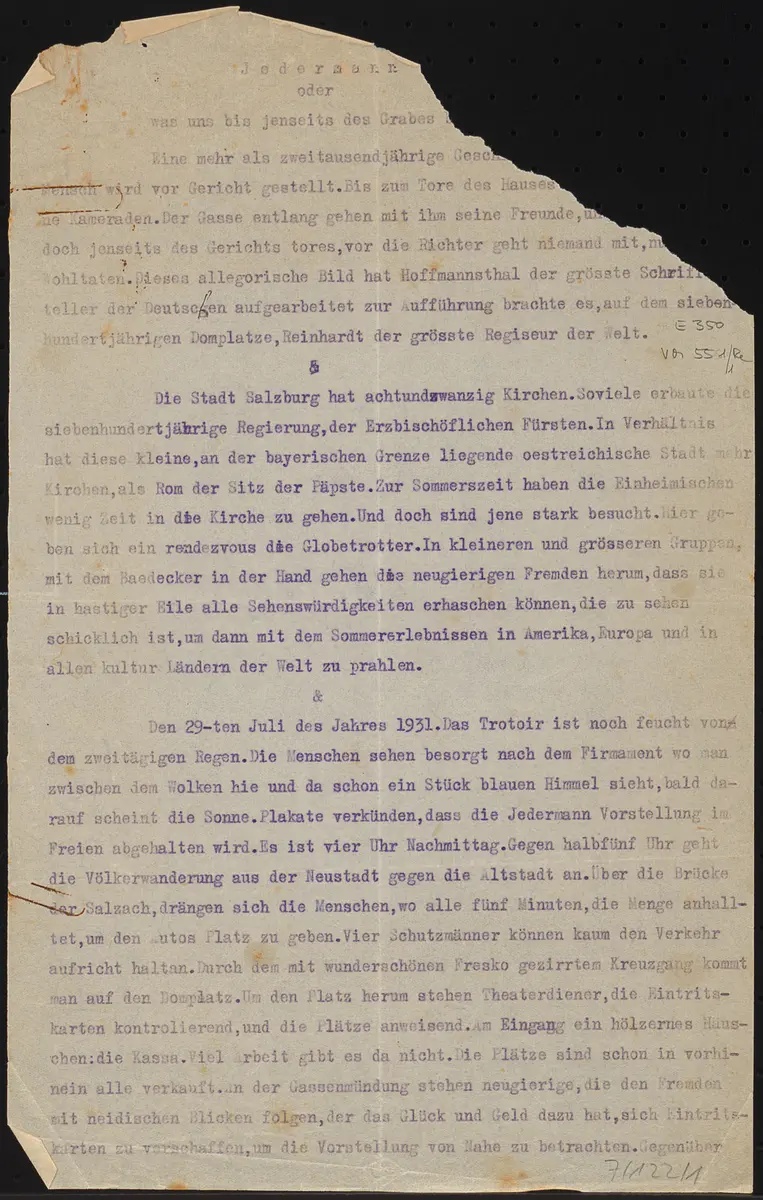 Jedermann oder Was uns bis jenseits des Grabes [...]
