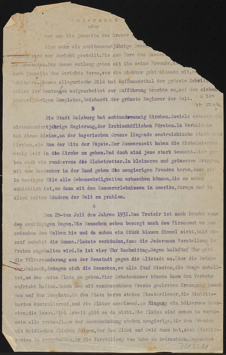 Jedermann oder Was uns bis jenseits des Grabes [...]