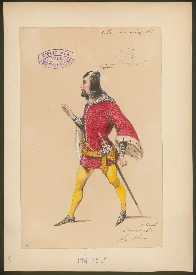 Johanna von Neapel, Titel der Serie: Figurinen des k.k. Hof-Burgtheaters