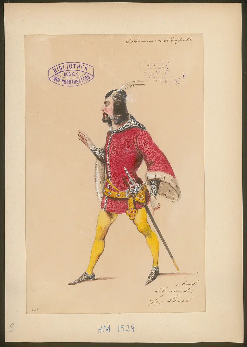 Johanna von Neapel, Titel der Serie: Figurinen des k.k. Hof-Burgtheaters