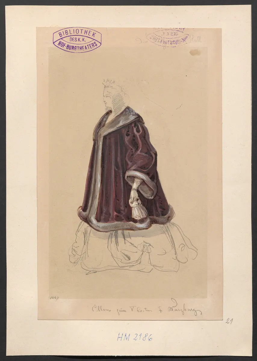 Die Lady von Worsley-Hall, Titel der Serie: Figurinen des k.k. Hof-Burgtheaters