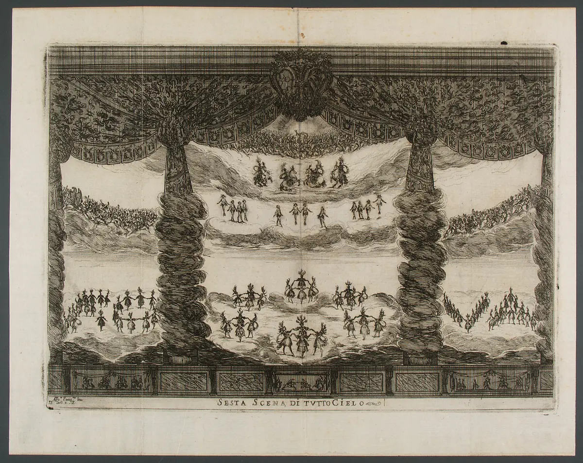 Le nozze degli dei, Titel in Vorlageform: Le nozze degli dei. Favola Dell Ab' Gio. Carlo Coppola Rappresentata in Musica in Firenze nelle reali nozze de serenis.mi Gran Duchi di Toschana Ferdinando II. e Vittoria Principessa d'Urbino