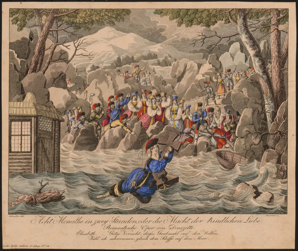 Acht Monathe in zwey Stunden oder Die Macht kindlicher Liebe, Alternativtitel: Acht Monate in zwei Stunden oder Die Macht der kindlichen Liebe, Titel der Serie: Theatralische Bilder-Gallerie, Name der Zeitschrift: Wiener Theaterzeitung