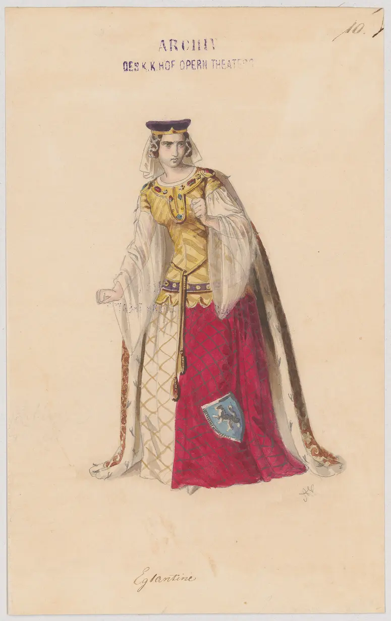 Euryanthe, Titel der Serie: Figurinen des k.k. Hofoperntheaters